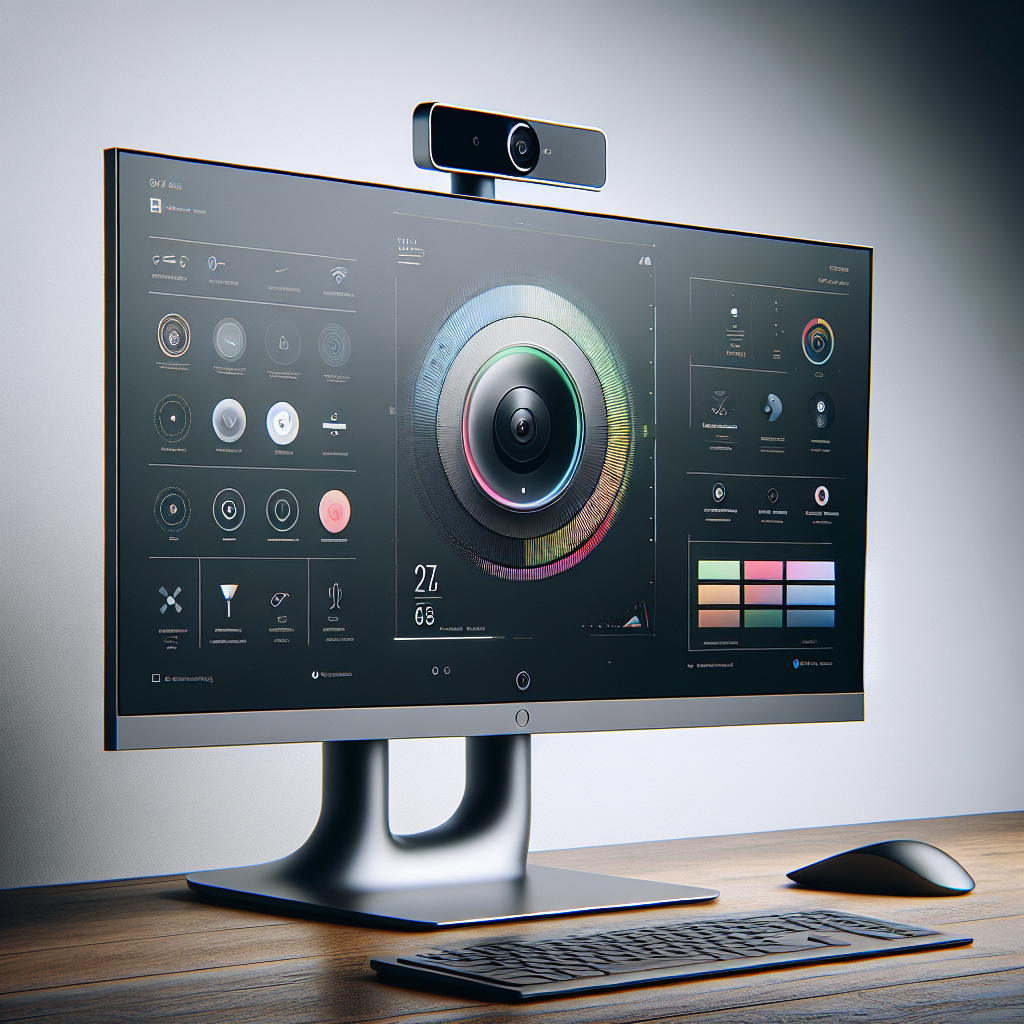 Are there LED monitors with a built-in webcam?